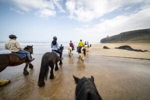 Horse Riding on Downhill Beach